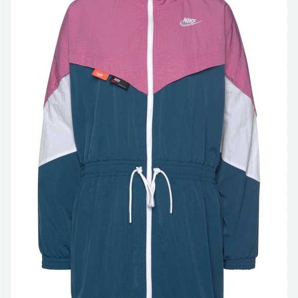 Nike women’s Sportswear Icon Clash Woven Track Jacket Blue Pink white 1X  Sporty - Picture 14 of 17